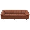 Seraphina Premium Top Grain Full Leather Sofa, 3 Seater, Brown