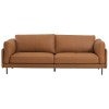 Romilly Premium Top Grain Full Leather Sofa, 3 Seater, Light Brown
