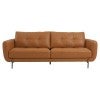 Luciana Premium Top Grain Full Leather Sofa, 3 Seater, Brown