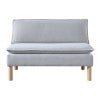 Finley Fabric Armless Loveseat Sofa, Grey