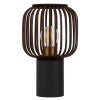 Sorens Iron & Bamboo Oval Table Lamp, Black / Brown 