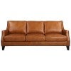 Halston Full Top Grain Leather Sofa, 3 Seater, Honey