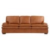 Arbion Full Top Grain Leather Sofa, 3 Seater, Cognac