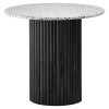 Cosmos Round Side Table, Terrazzo / Black