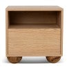 Coria Wooden Bedside Table, Natural