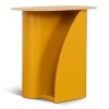 Veikko Iron Oval Side Table, Mustard