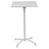 Helvetia Steel Square Outdoor Bar Table, 70cm, White