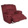 Ellin Suede Fabric Recliner Armchair, Burgundy