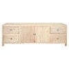 Sheraton Tomes Timber 2 Door 4 Drawer TV Unit, 180cm, Distressed Natural