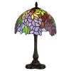 Eliza Wisteria Tiffany Style Stained Glass Table Lamp