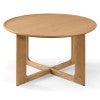 Noren Wooden Round Coffee Table, 80cm, Natural