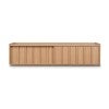 Kitayama Wooden Sliding Door TV Unit, 200cm, Natural