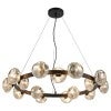 Varlin Iron & Mirrored Glass Ring Pendant Light, 15 Light