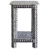 Noir Opulence Mother Of Pearl Inlaid Side Table