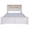 Florida Wooden Bookcase Bed with End Drawers, King