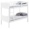 Neves Rubberwood Timber Bunk Bed, Single, White