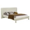 Jelia Fabric Platform Bed, Queen, Oatmeal