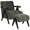 Cassius 2 Piece Fabric Armchair & Footstool Set