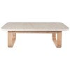 Caius Polycement & Eucalyptus Timber Outdoor Coffee Table, 130cm