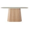 Haverin Artificial Stone & Wood Oval Console Table, 150cm