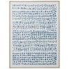 Jabari Framed Hand Painted Canvas Wall Art, 120cm, Cream / Blue