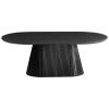Roxen Wooden Oval Coffee Table, 130cm