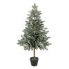 Moncton Potted Artificial Frosted Pine Tree, 120cm