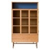 Muko American Cherrywood 2 Door Display Cabinet with LED Light