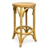 Boen Elm Timber Round Counter Stool, Timber Seat, Natural
