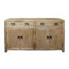 Roanne Timber 4 Door 2 Drawer Buffet Table, 140cm, Antique Natural