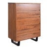 Ellmere Blackwood Timber 5 Drawer Tallboy