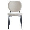 Archie Fabric & Metal Dining Chair, Coconut