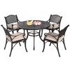 Chantal 5 Piece Cast Aluminium Round Garden Table Set