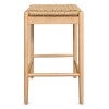 Arlo Beech Timber & Woven Cord Backless Counter Stool
