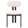 Eloise Boucle Fabric & Metal Dining Chair