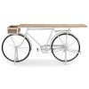 Vespa Mango Wood & Iron Vintage Bicycle Bar Table, 184cm