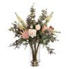 Kalinda Artificial Protea Mixed Arrangement in Glass Vase, 80cm