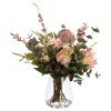 Louvenia Artificial Protea Mixed Arrangement in Glass Vase, 65cm
