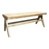Maron Elm Timber & Rattan Dining Bench, 116cm, Natural