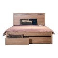 Oslo Messmate Timber Bed with End Drawers, King