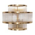 Fontaine Metal & Glass Tube Cascade Wall Sconce, Brass