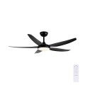 Amari Indoor / Outdoor DC Ceiling Fan with CCT Dimmable LED Light, 142cm/56'', Black