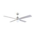 Tempo Plus AC Ceiling Fan with Light, 122cm/48'', Brushed Aluminium