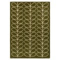 Orla Kiely Linear Stem Hand Tufted Designer Wool Rug, 180x120cm, Olive