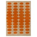 Orla Kiely Optical Oval Hand Tufted Designer Wool Rug, 180x120cm, Orange / Sand
