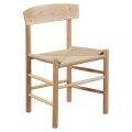 Olsen Woven Cord & Oak Timber Dining Chair, Oak / Beige