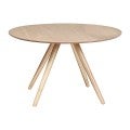 Coco Wooden Round Dining Table, 120cm, Natural