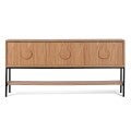 Cheldham Wood & Metal Console Table, 180cm, Natural