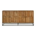 Sierra Oak Timber & Iron 4 Door Buffet Table, 180cm
