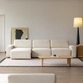Elodria Chenille Fabric Electric Pull-out Sofa Bed, 3 Seater